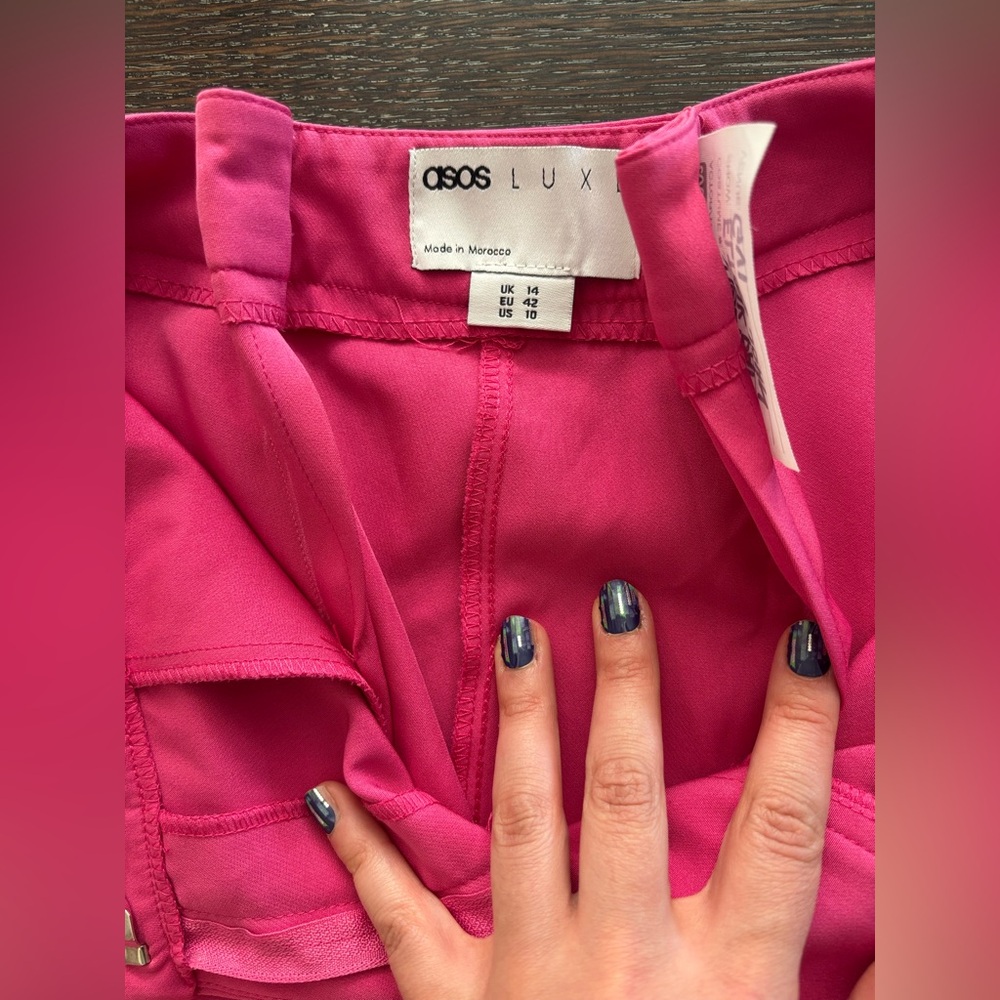 💥GGG SALE💥ASOS Bright Pink Wide Leg Pants - Picture 8 of 11